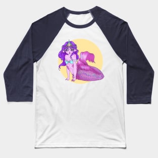 Pink mermaid princess Baseball T-Shirt